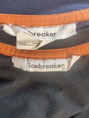 Icebreaker T-shirt Pair Navy & Black Smalls